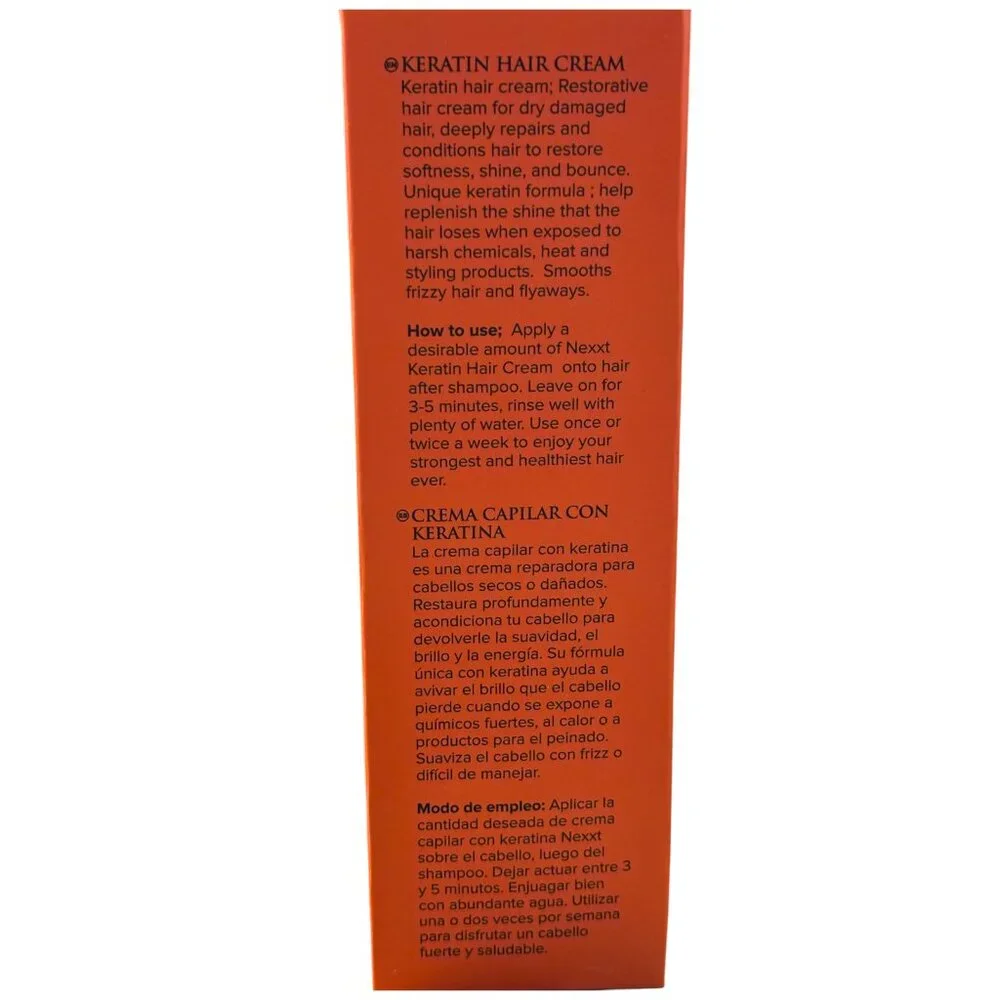NEXXT Hair Care Keratin Hair Cream for Repair Dry, Dyed, Permed Damaged Hair NIB
